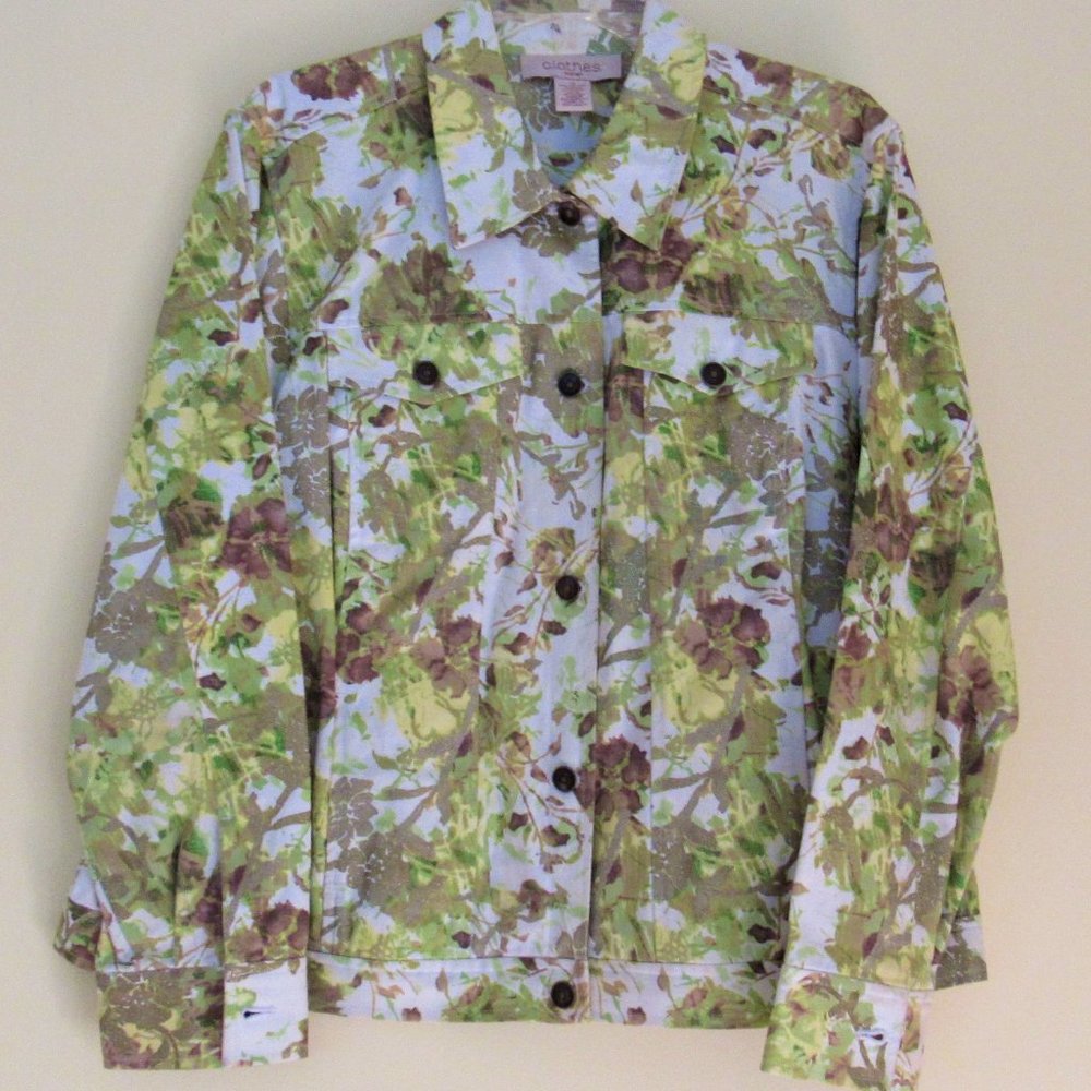 NWOT C.L.O.T.H.E.S. Floral Jacket Plus size 1X